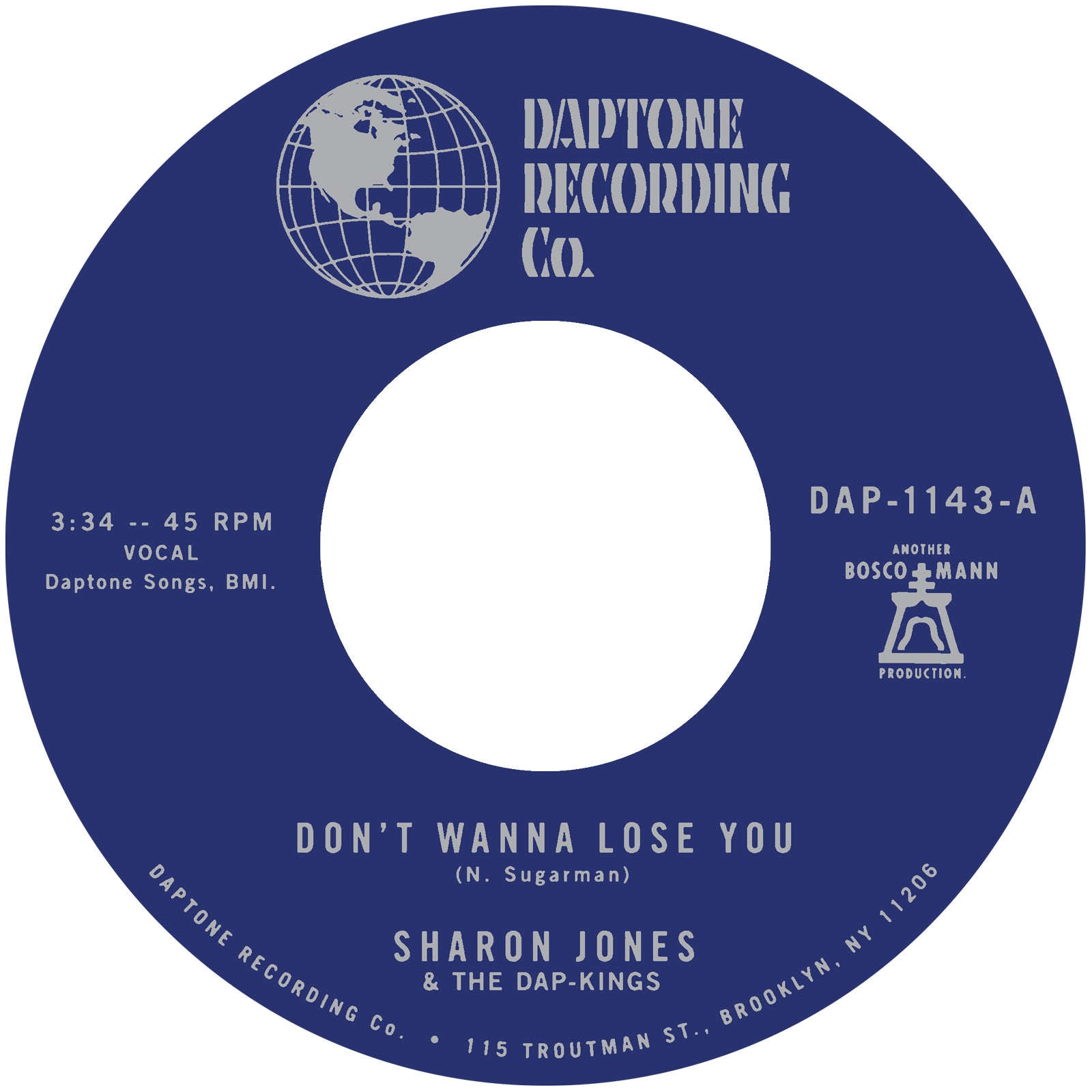 Sharon Jones & the Dap-Kings / "Don't Wanna Lose You" 45