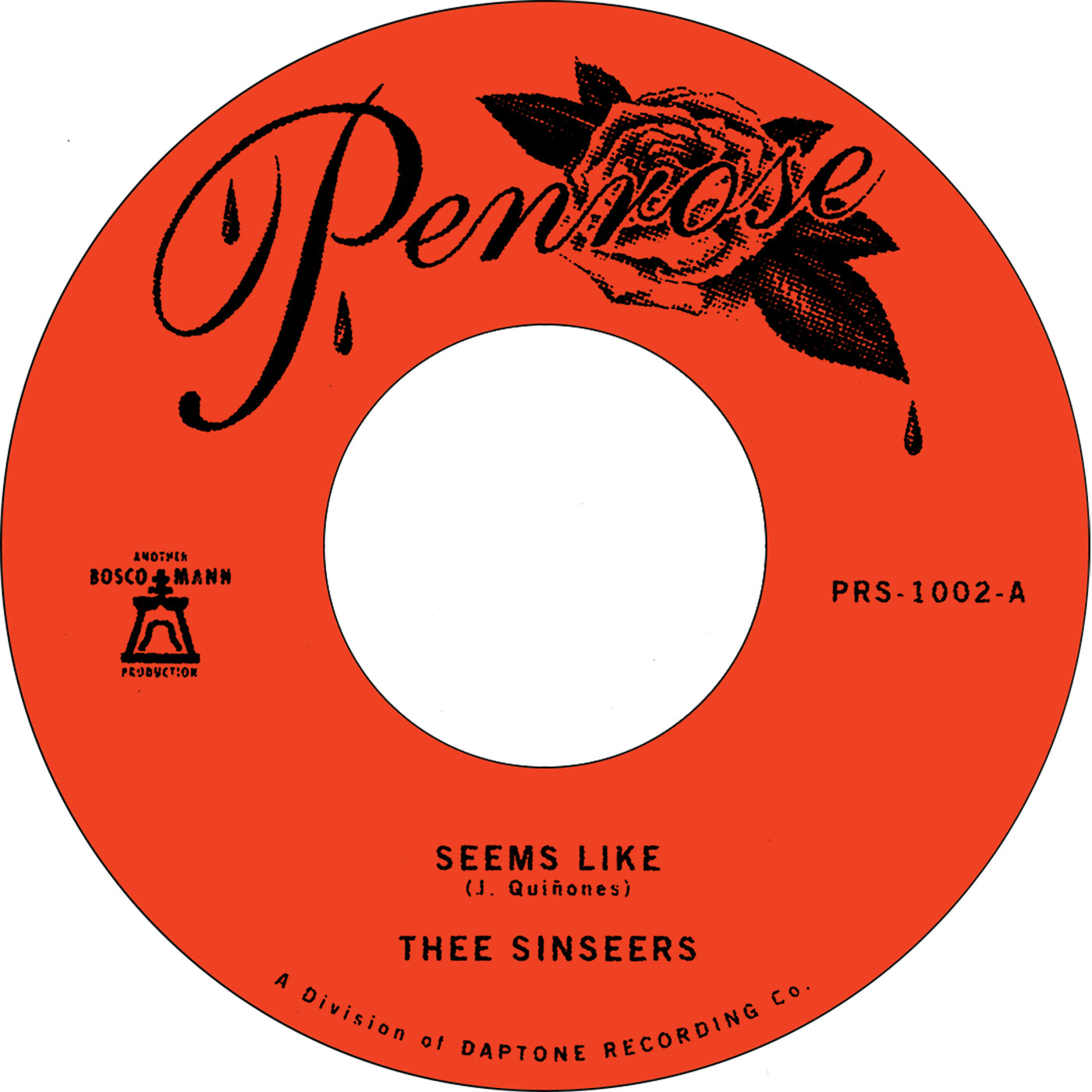 Thee Sinseers - "Seems Like" 45