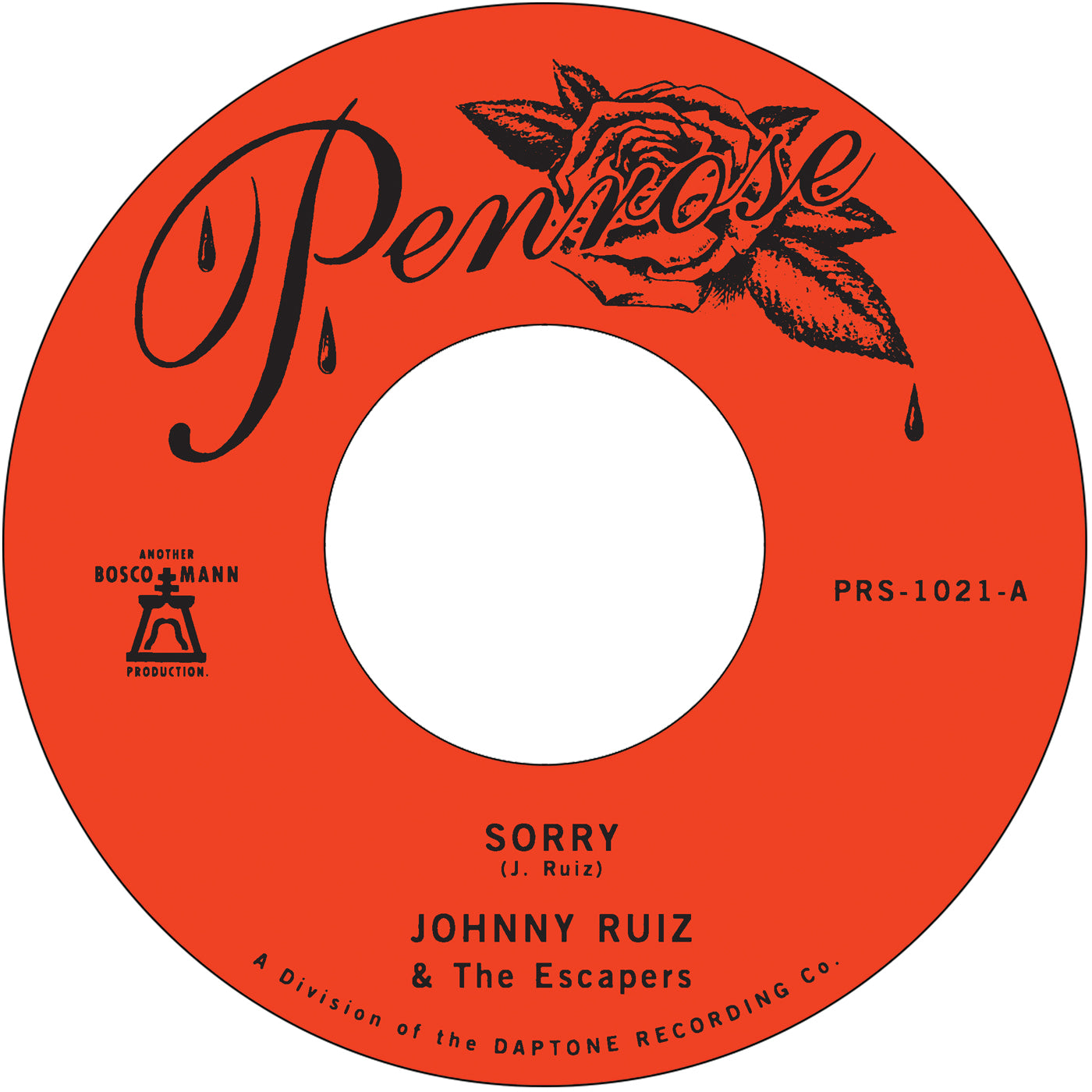 Johnny Ruiz & The Escapers - "Sorry" / "Prettiest Girl" 45